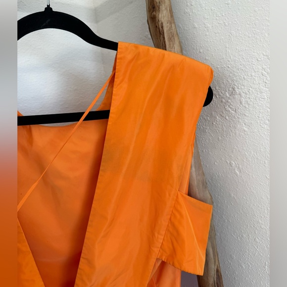 Tibi Italian Sporty Nylon Sleeveless Balloon Dress in Orange Size 8 - Picture 15 of 17